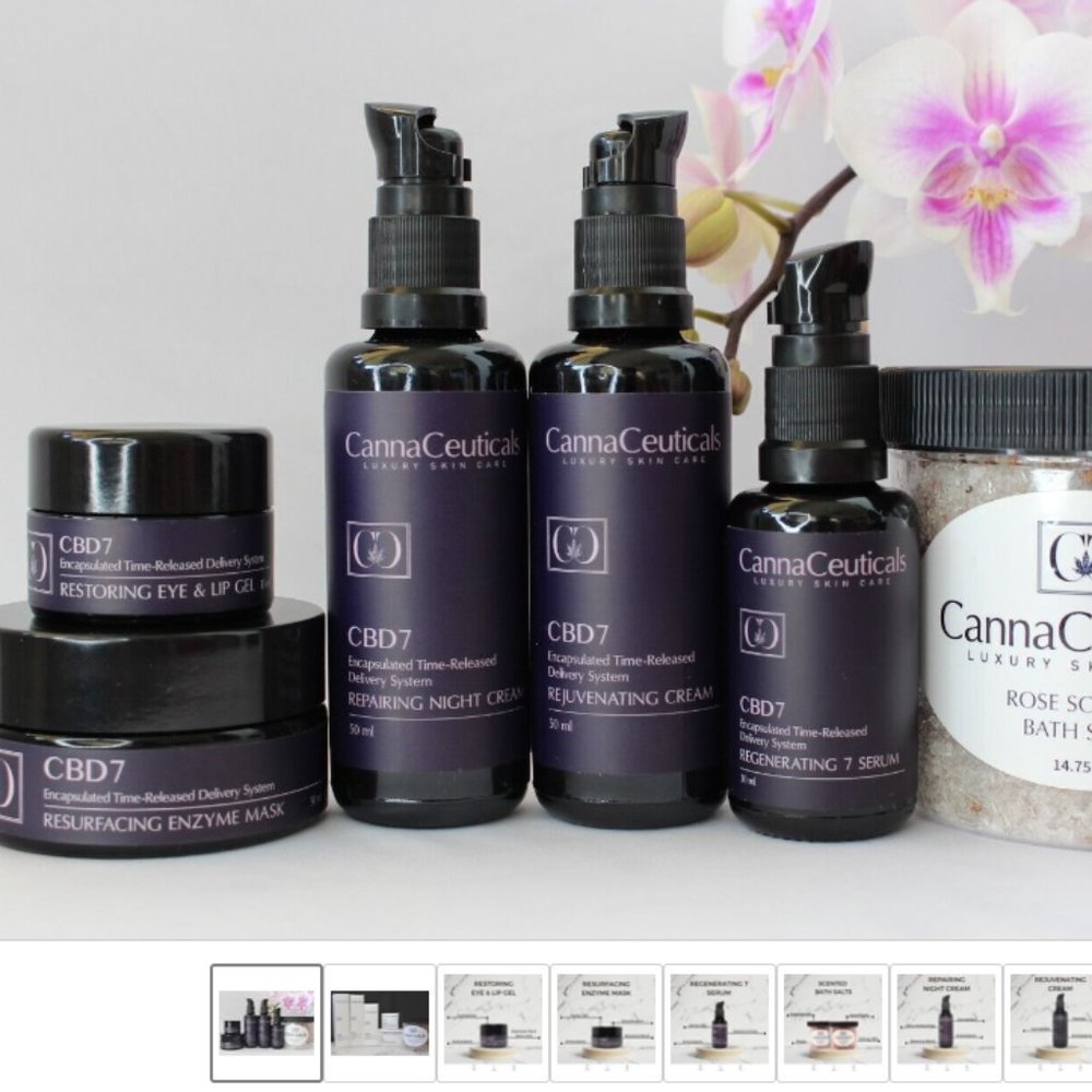 *Luxury Skin Care Spa Gift Set Hemp Peptide CannaCeuticals Women Routine Glow